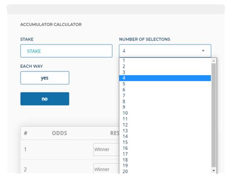 bet calculator accumulator|6 horse accumulator calculator.